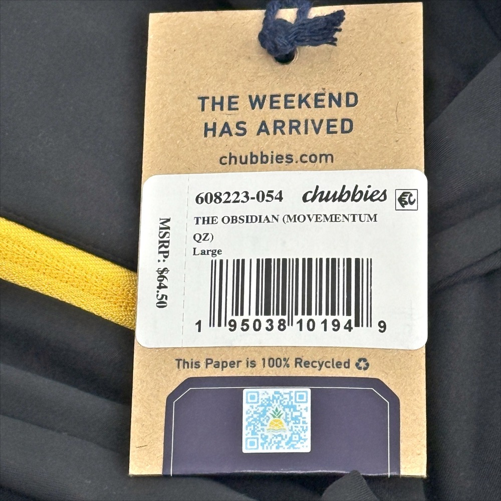 Chubbies Men Black 1/4 Zip Long Sleeve Pullover Sweatshirt Size Large Hiking NEW - Picture 12 of 14